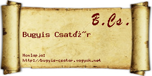 Bugyis Csatár névjegykártya